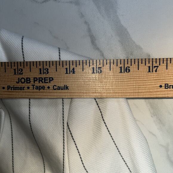 NEW EXPRESS $198 White Black Stripe Linen Blend Double Breasted Blazer Size XS - Picture 3 of 13